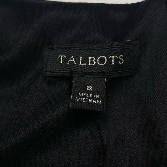 Talbots Marled Knit Dress Lined Black Sz 8 NWT - Picture 10 of 12